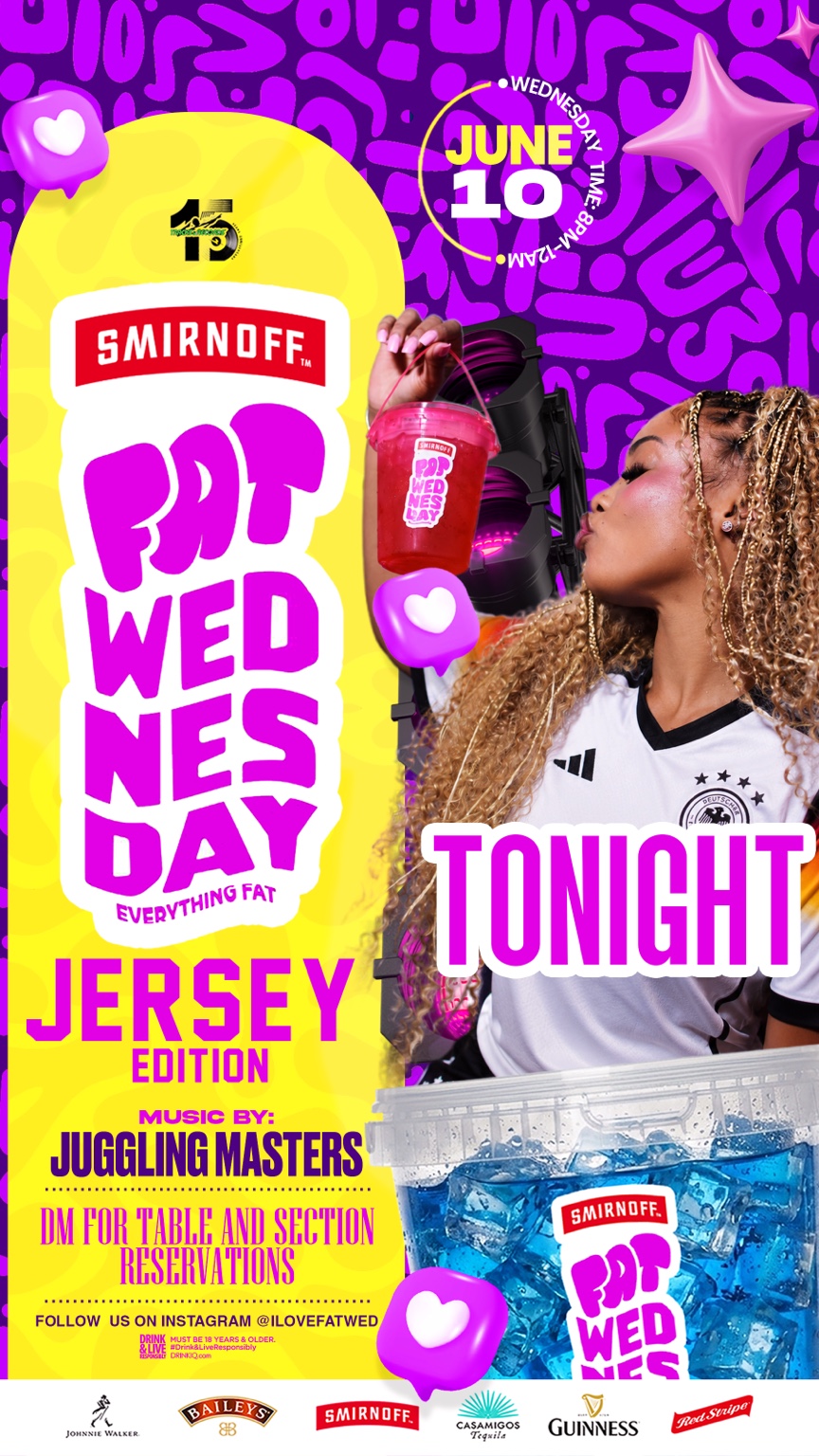 Fat Wednesdays Jersey Edition flyer